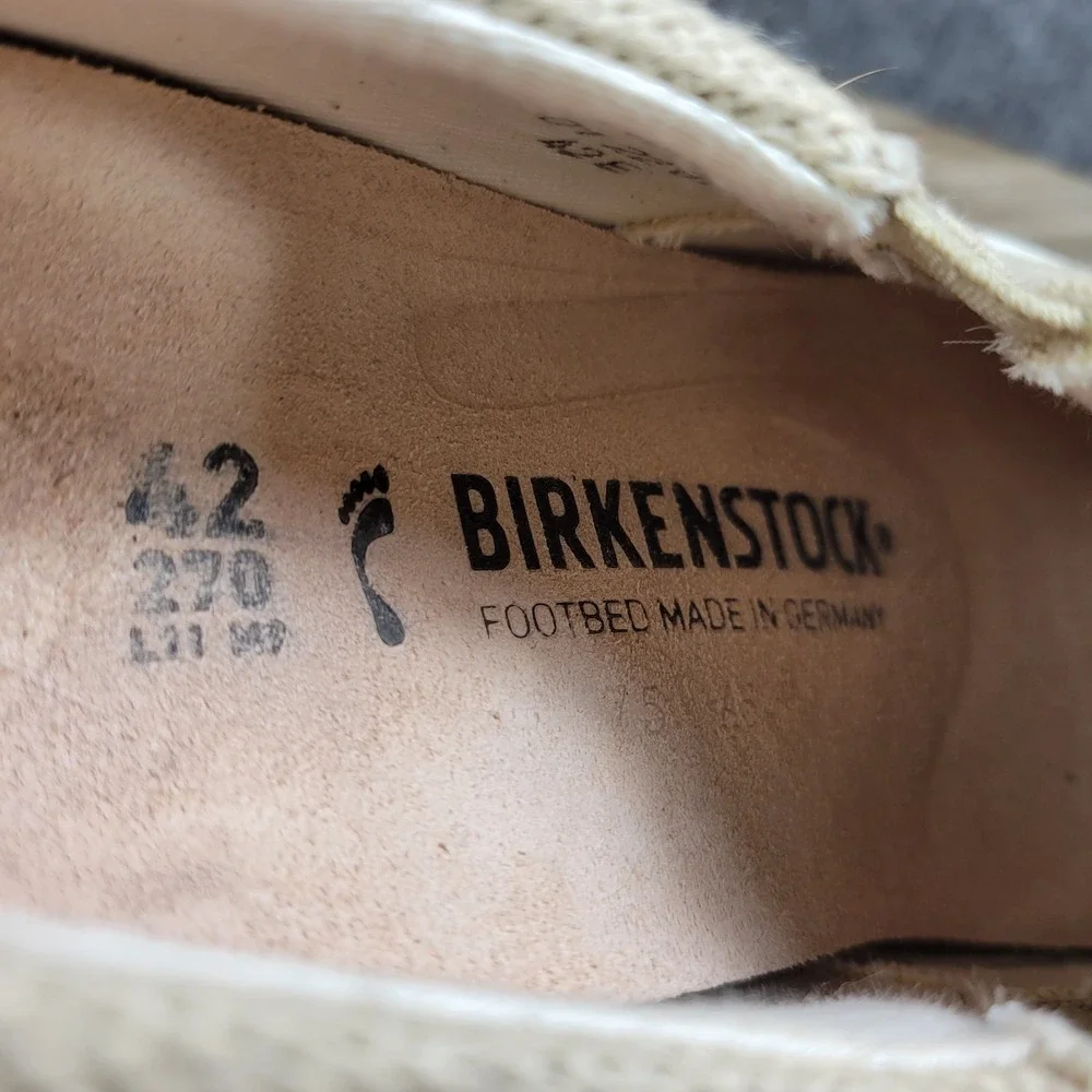 Birkenstock Oswego Canvas Suede Sandcastle Beige Slip On Mens 9 EU 42 Sneakers